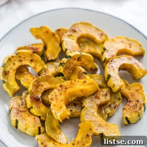 roasted delicata squash on a plate