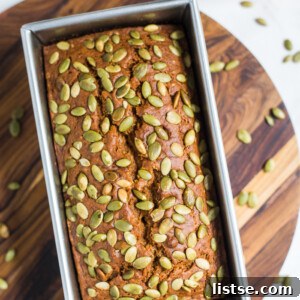 Plant-Based Pumpkin Spice Loaf 8 A picture of the finished Vegan Pumpkin Bread