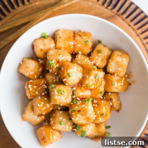 Crispy Tofu with Sweet Chile Sauce final dish
