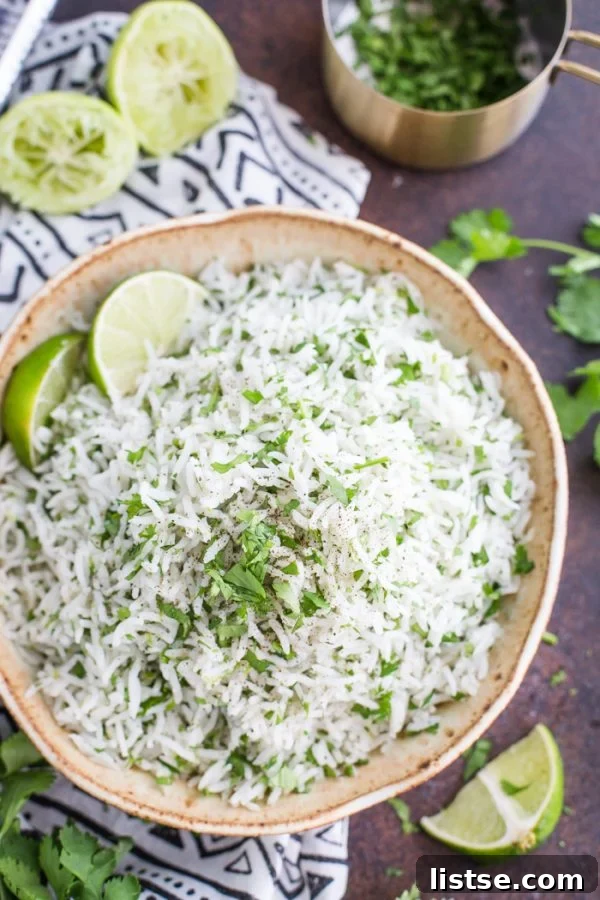 Instant Pot Cilantro Lime Rice - this simple recipe shows you how to make fluffy and delicious cilantro lime rice directly in your pressure cooker.