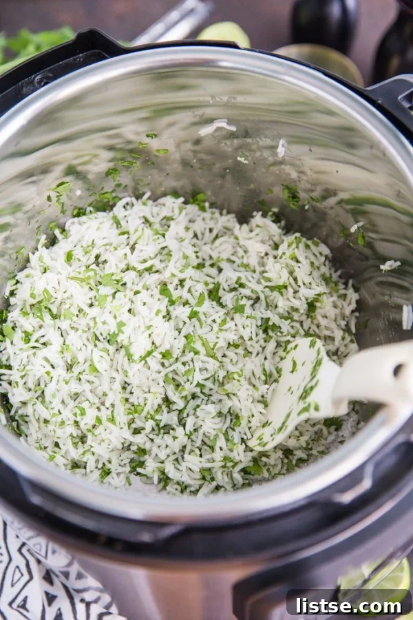 Instant Pot Cilantro Lime Rice - a simple guide to making fluffy and flavorful rice in your pressure cooker.
