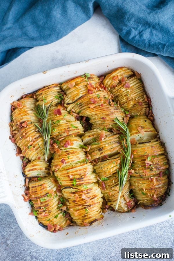 Crispy Potato Bake arranged beautifully in a baking dish, ready to be served.
