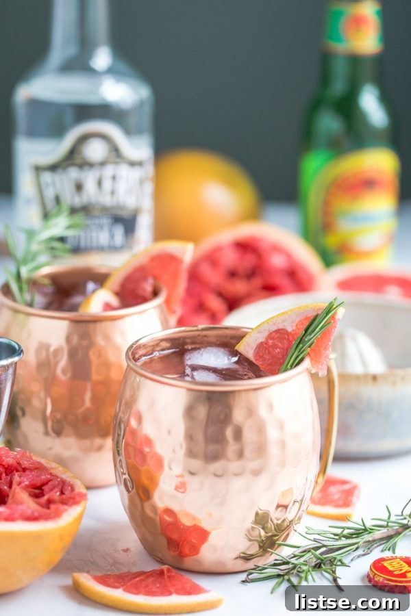 Grapefruit Moscow Mule - A vibrant and refreshing cocktail