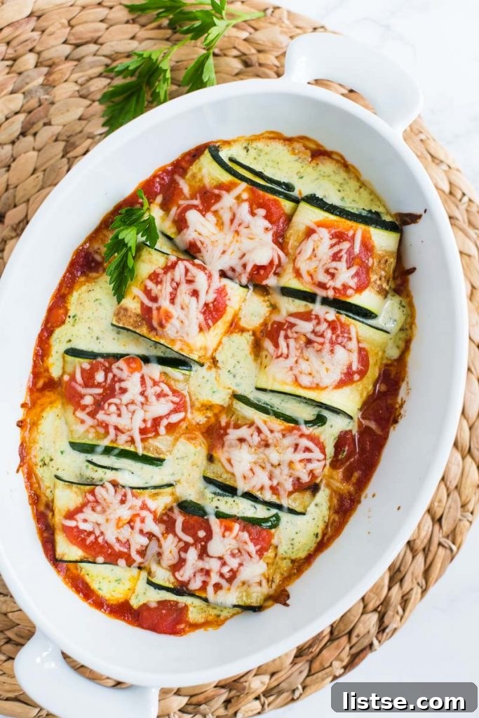 Zucchini Lasagna Rolls, a lighter alternative