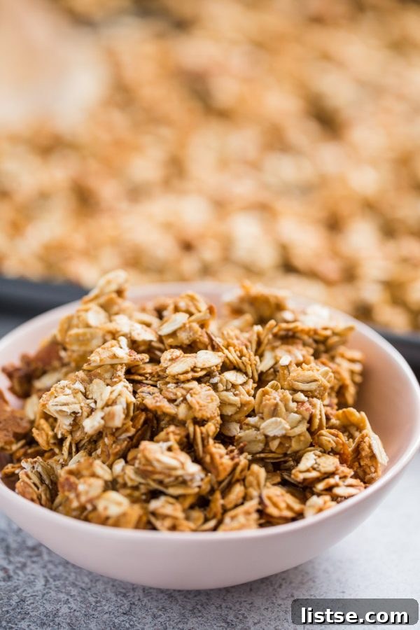 5 Ingredient Peanut Butter Granola