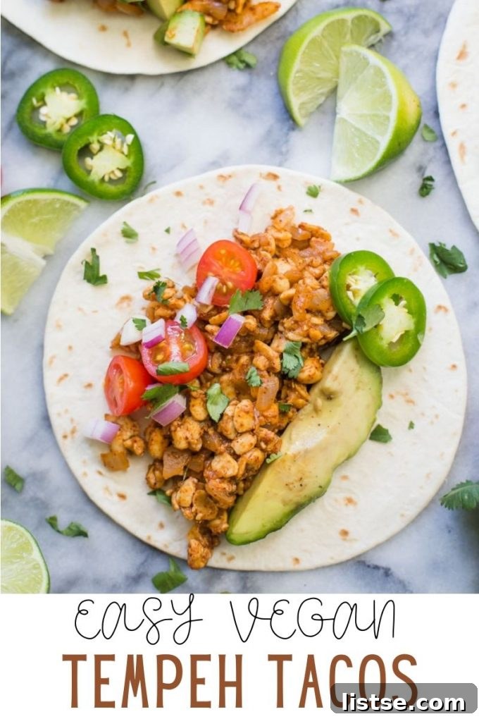 Tempeh tacos, a delicious and protein-packed vegan option.