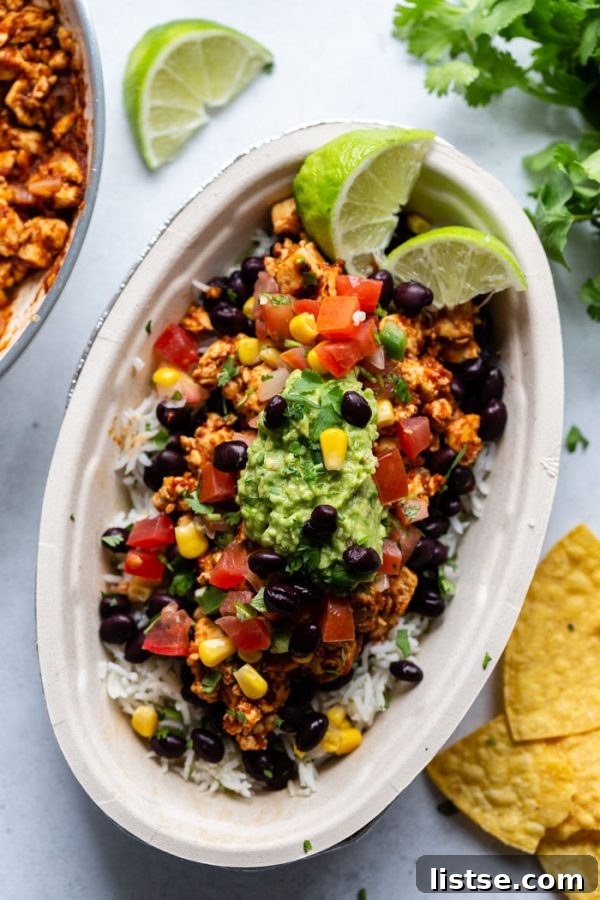Copycat Chipotle Sofritas, a flavorful plant-based protein alternative.