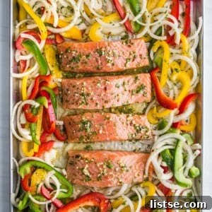 Sheet Pan Garlic Lime Salmon, a quick and healthy dinner.