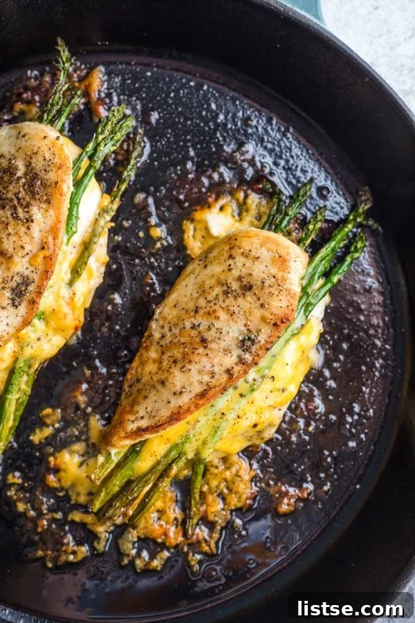 Golden Asparagus and Cheese Chicken 2 cheese stuffed chicken breast recipe