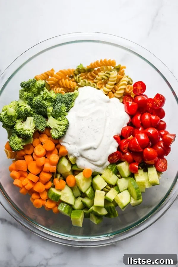 creamy vegan cold pasta salad