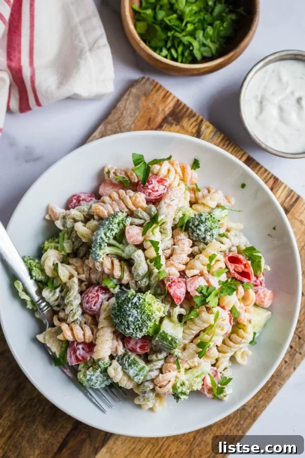 easy ranch pasta salad recipe