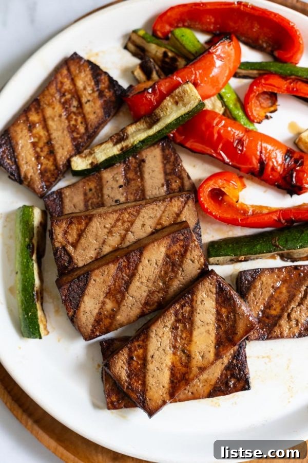 Perfectly grilled tofu skewers with a delicious marinade, ideal for summer dinners