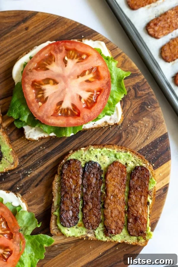 Epic Vegan BLT 4 tempeh bacon sandwich