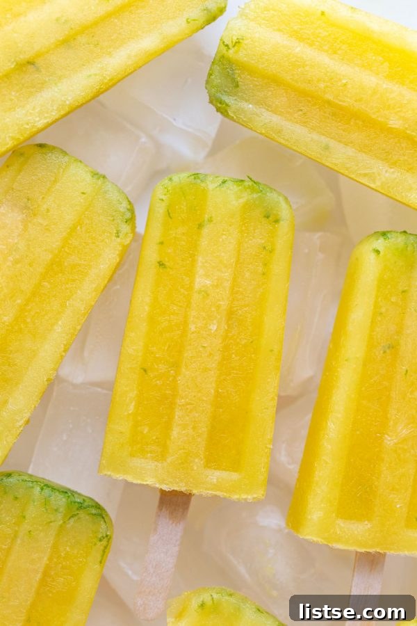 Refreshing Margarita popsicles on a hot summer day