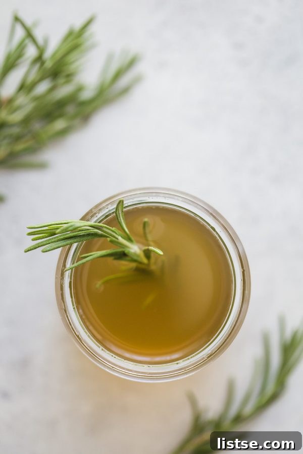 Homemade Simple Syrup 4 Rosemary Simple Syrup infused with fresh herbs
