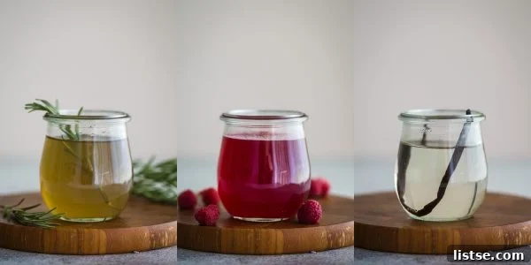 Homemade Simple Syrup 10 Assortment of homemade flavored syrups for various uses