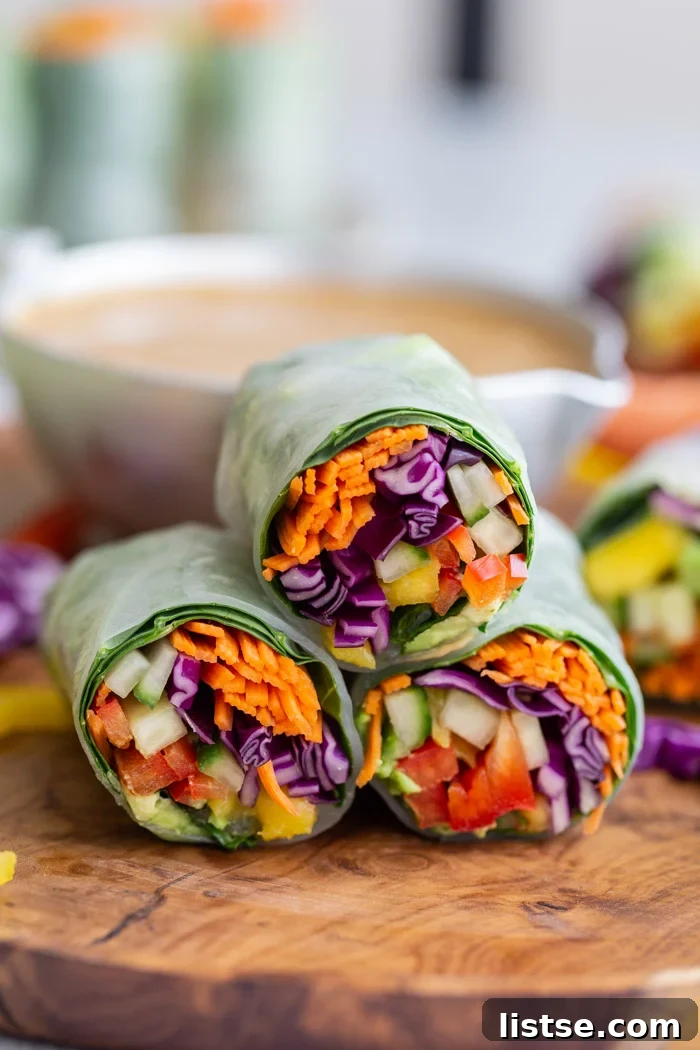 Refreshing Plant-Based Summer Rolls 3 summer roll recipe