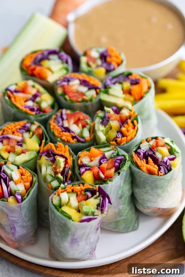 Refreshing Plant-Based Summer Rolls 6 vegan summer rolls