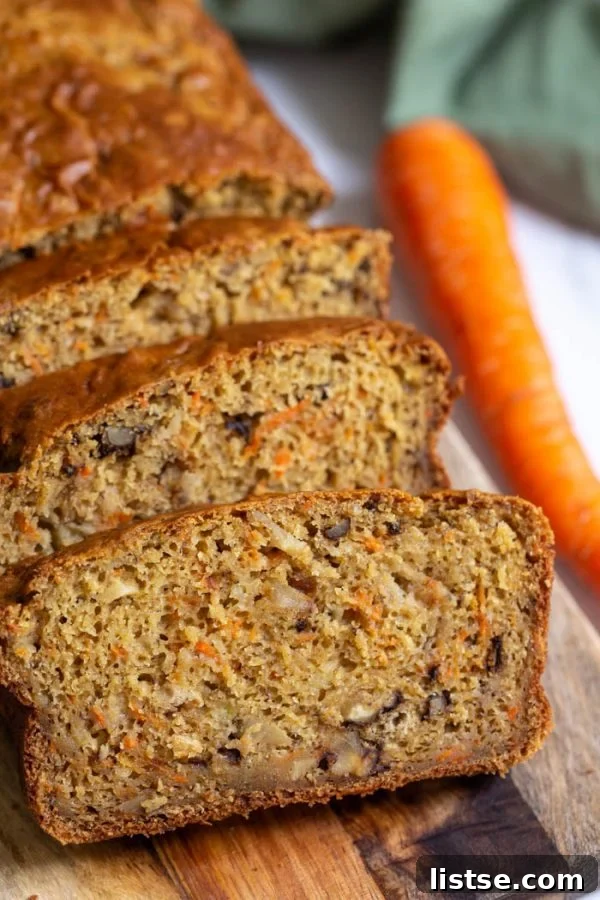 Vegan Carrot Cake Bread 2 Vegan Carrot Bread, a delicious and healthy plant-based loaf perfect for breakfast or snack.