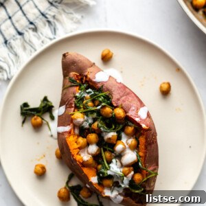 Chickpea Stuffed Sweet Potatoes