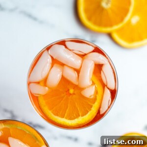 Aperol Spritz in a glass with orange slices