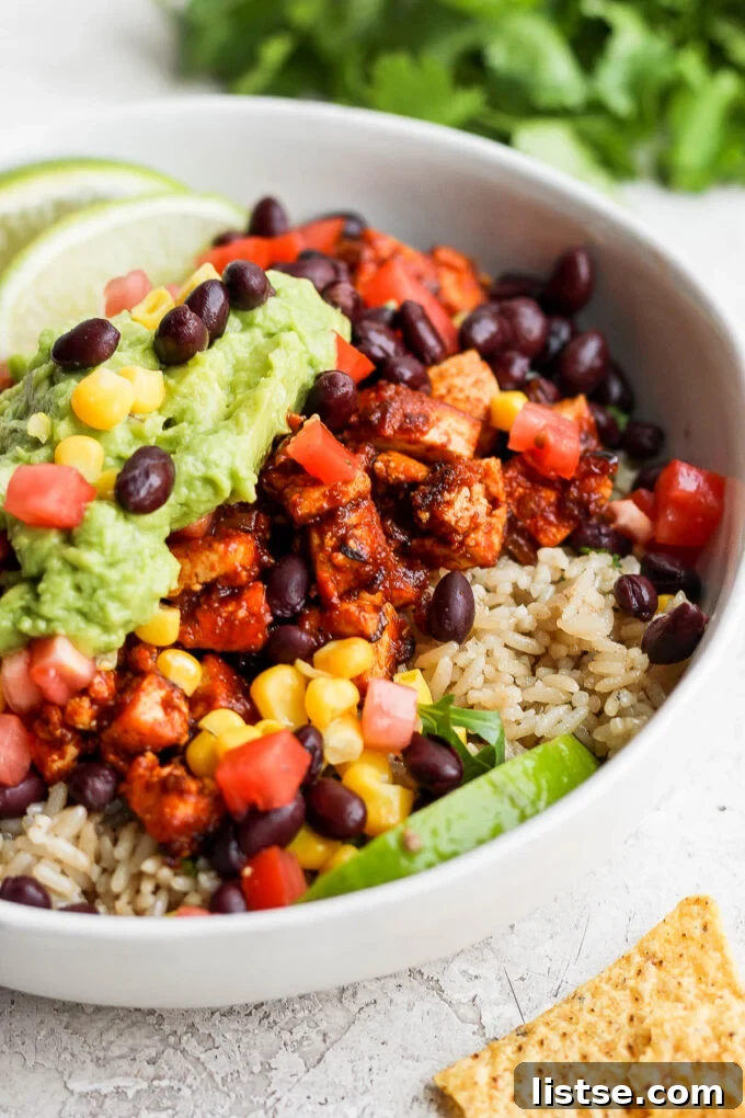 Copycat Chipotle Sofritas Burrito Bowl