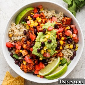 Copycat Chipotle Sofritas Burrito Bowl