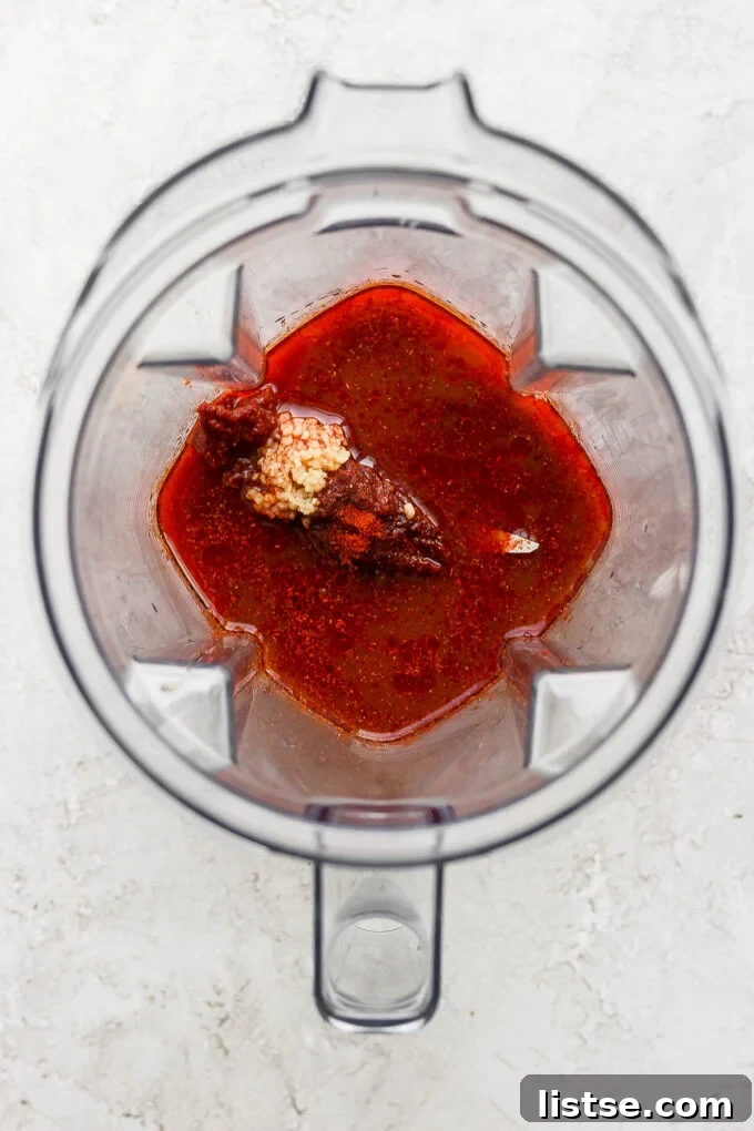 Sofritas sauce ingredients blended smooth