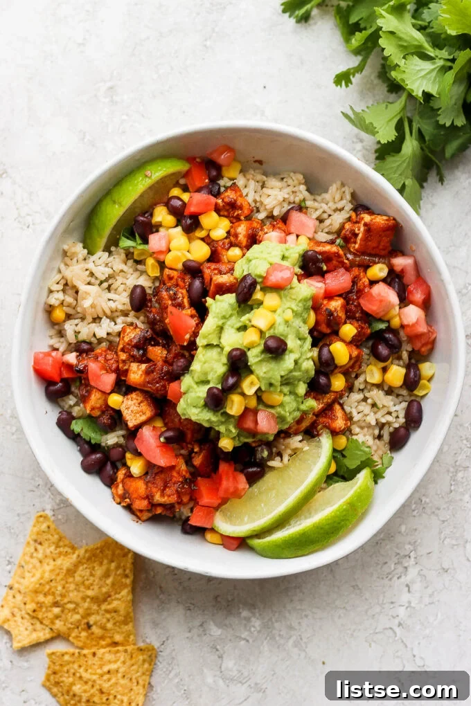 Copycat Chipotle Sofritas Burrito Bowl