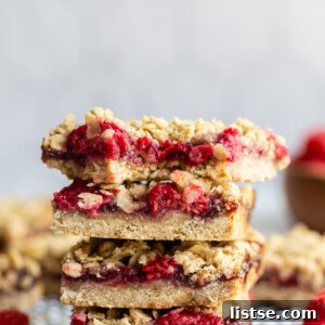 Vegan Raspberry Crumble Bars
