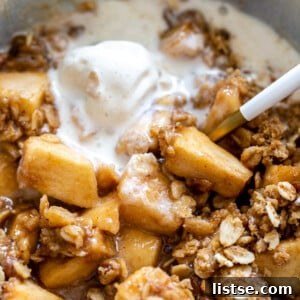 Sweet & Simple Vegan Apple Crisp 7 Beautifully baked Vegan Apple Crisp ready to be enjoyed