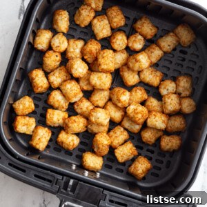cooked tater tots in the air fryer