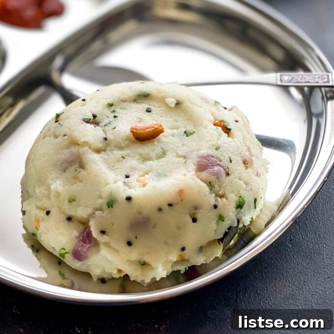 Uncommon U-Starting Culinary Delights 6 A plate of Upma, a popular Indian breakfast dish.