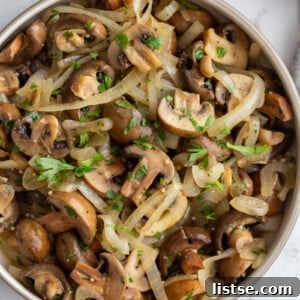 Sautéed Mushrooms and Onions