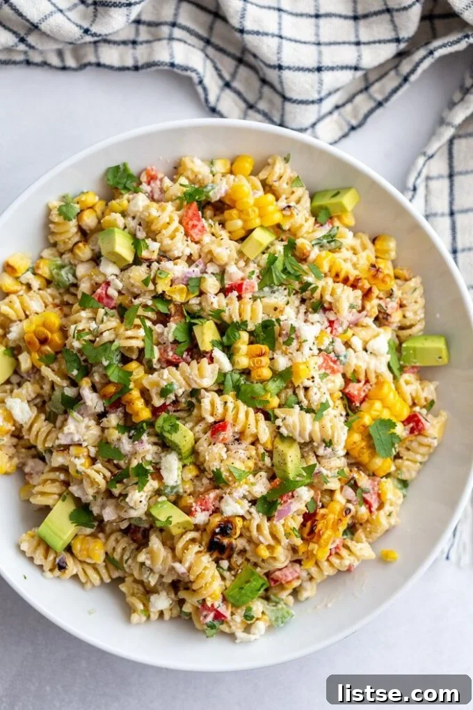 Plant-Based Pasta Delights 8 Mexican street corn pasta salad