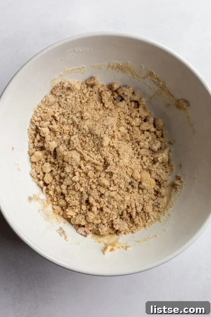 Heartwarming Dutch Apple Pie 5 Making a crumb topping for apple pie