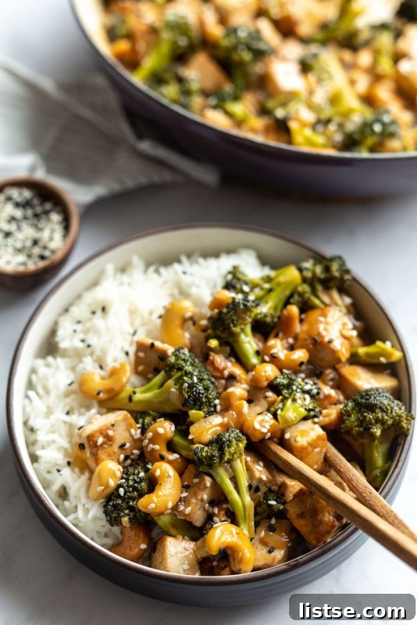 cashew tofu stir fry