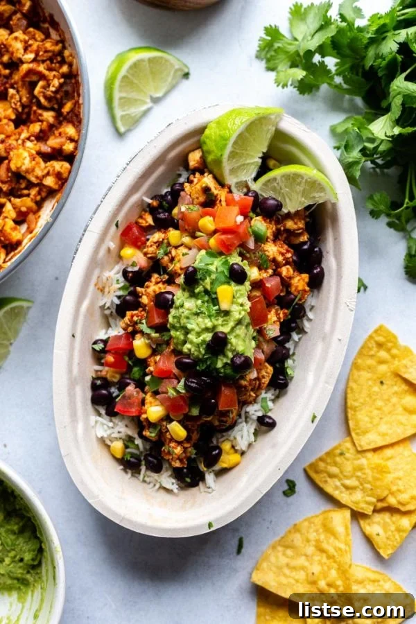 copycat chipotle Sofritas with chips