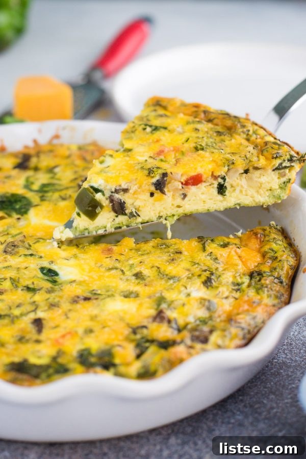 Delicious and healthy Zucchini Crust Quiche, perfect for a low-carb lifestyle.