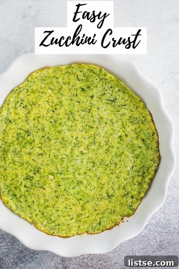 Easy Zucchini Crust for Quiches and savory pies! A versatile and healthy crust option.