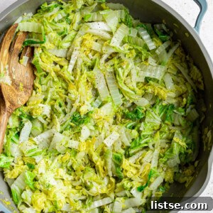 Golden Napa Cabbage Sauté 6 Sautéed Napa cabbage in a large skillet.