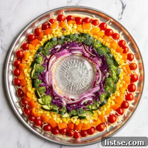 Prepared Rainbow Pizza ready to be served.