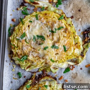 Roasted Cheesy Cabbage Steaks
