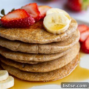 Stack of Oat Flour Pancakes