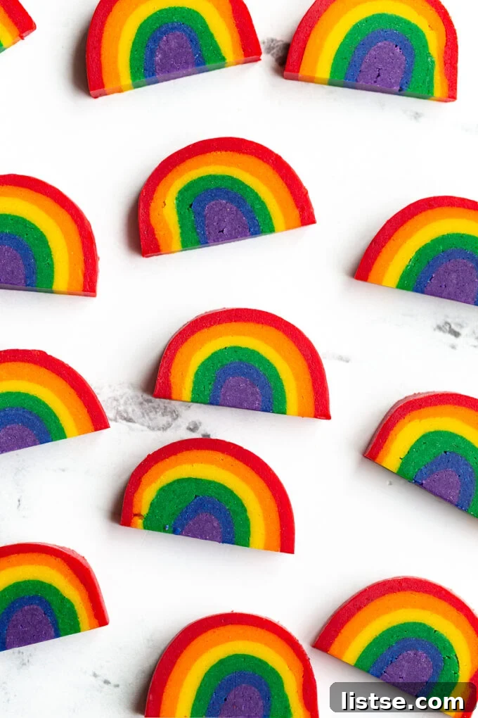 Kaleidoscope Cookies 4 Raw rainbow cookie dough log chilling, ready for slicing.