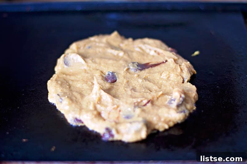 Spiced Pumpkin Protein Stacks 13 Pancakes with chocolate chips cooking