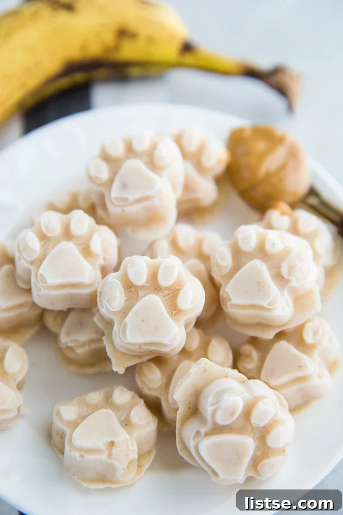 Homemade 3-Ingredient Dog Ice Cream: a refreshing frosty paws copycat recipe made with yogurt, banana, and peanut butter
