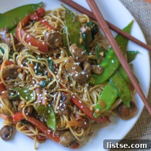 Plant-Based Lo Mein Delight 2 Vegan Lo Mein Noodles