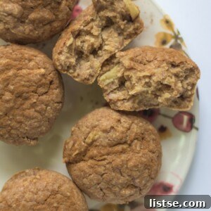 A beautifully baked vegan apple cinnamon muffin, perfect for plant-based breakfast