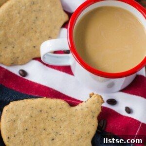 Delightful coffee cookies arranged on a cooling rack, showcasing their rich, brown color and inviting texture.